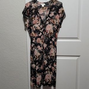 Women's maternity polyester sheer dress